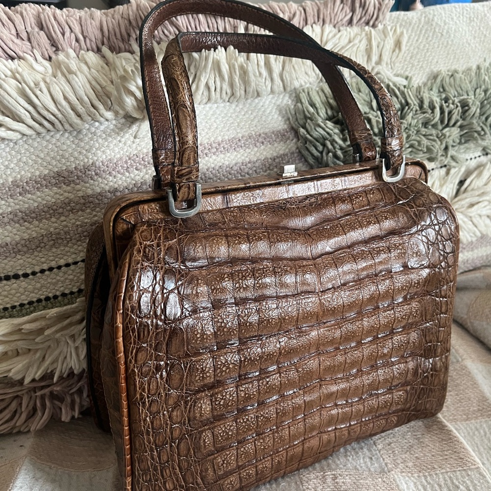 1960’s Handmade Jaguar Alligator Skin Purse - Picture 2 of 6